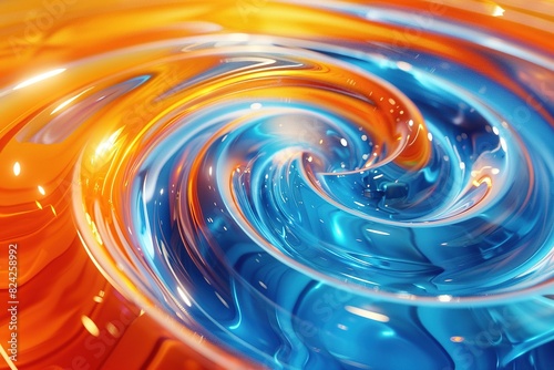 A colorful water vortex