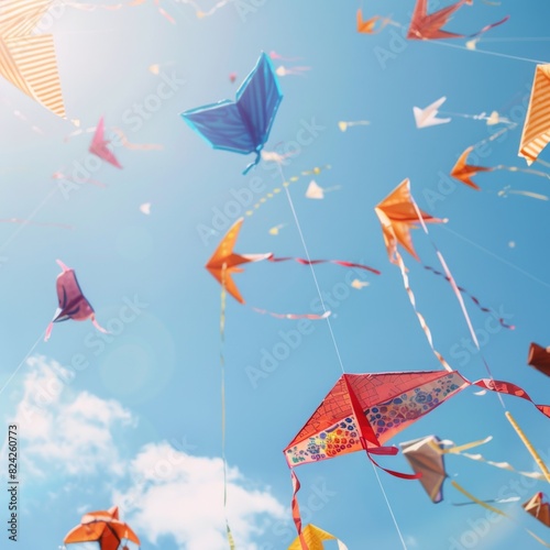 International kite day concept with copy space area for text