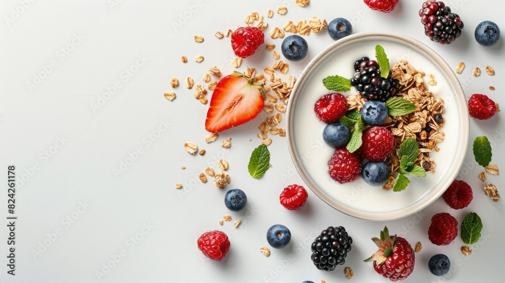 Start your day with a delicious breakfast of yogurt and fresh berries. Start your day with a delicious breakfast of yogurt and fresh berries.