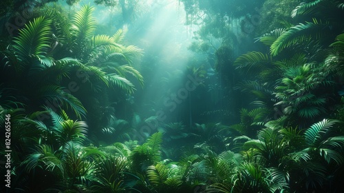 Background Tropical. Waterfalls cascade down rocky cliffs, their thundering roar echoing through the forest as they carve their path through the landscape, leaving behind a trail of mist and magic.