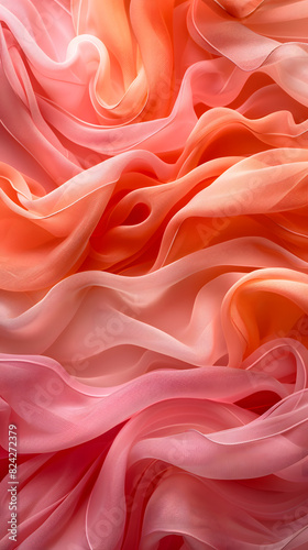ピンク色の柔らかな布の背景素材。9:16 photo
