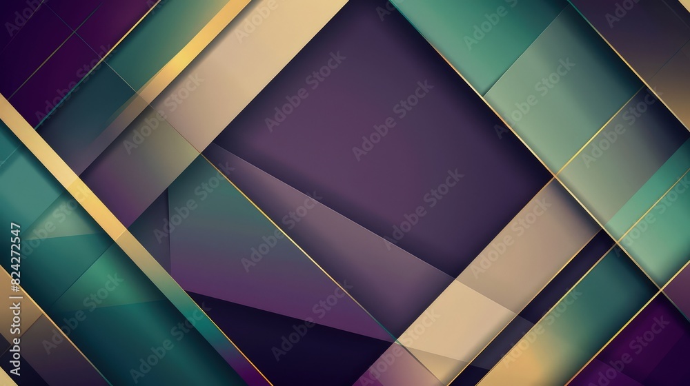 A sophisticated geometric abstract background with symmetrical polygons and soft gradients in shades of deep purple, teal, and gold, offering a rich and polished design. A sophisticated geometric abstract background with symmetrical polygons and soft gradients in shades of deep purple, teal, and gold, offering a rich and polished design.