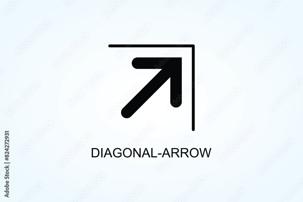 Diagonal Arrow Vector  Or Logo Sign Symbol Illustration