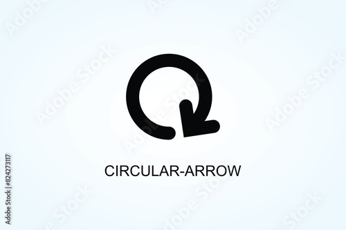Circular Arrow Vector Or Logo Sign Symbol Illustration
