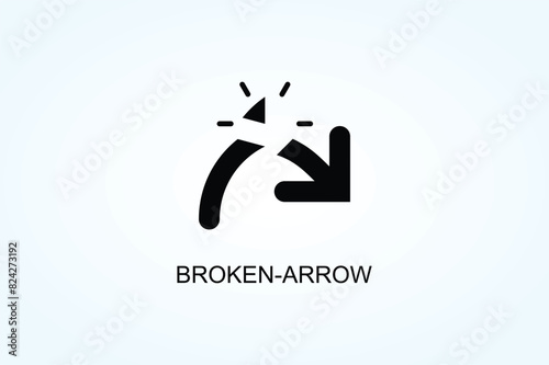 Broken Arrow Vector  Or Logo Sign Symbol Illustration