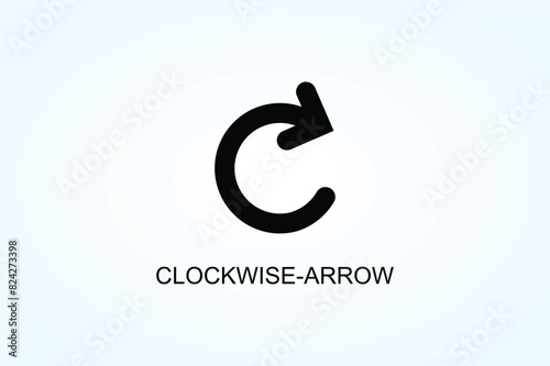 Clockwise Arrow Vector  Or Logo Sign Symbol Illustration
