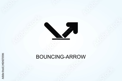 Bouncing Arrow Vector Or Logo Sign Symbol Illustration