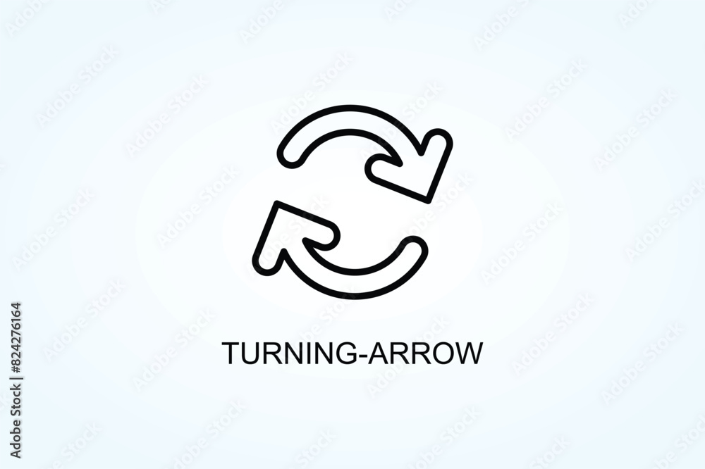 Turning Arrow Vector Or Logo Sign Symbol Illustration Turning Arrow Vector Or Logo Sign Symbol Illustration