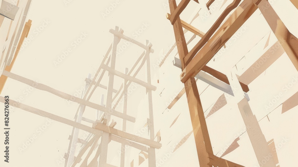 Impossible, Scaffolding, Macrocosm, VFX, Low-Angle Shot Impossible, Scaffolding, Macrocosm, VFX, Low-Angle Shot