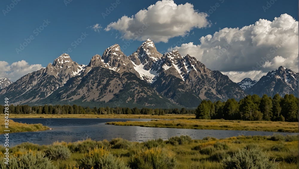  shows the Grand Teton mountain range in Wyoming