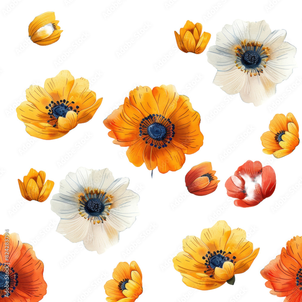 Flowers isolated on transparent background Flowers isolated on transparent background