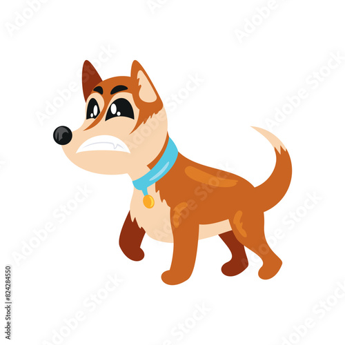 angry dog cartoon character