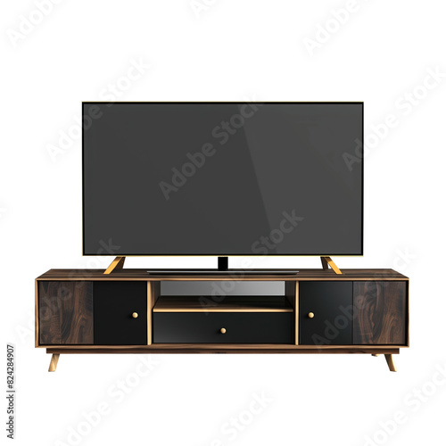 tv screen cabinet isolated 