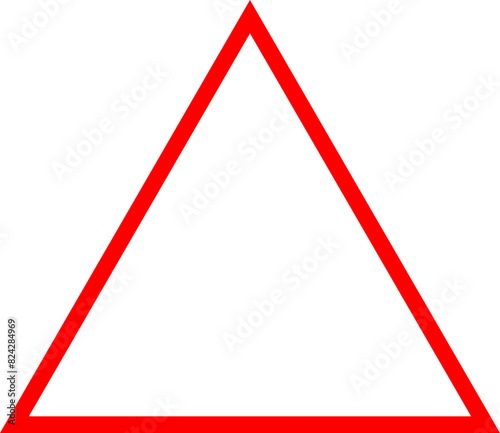 シンプルな赤い三角. Simple Red Triangle.