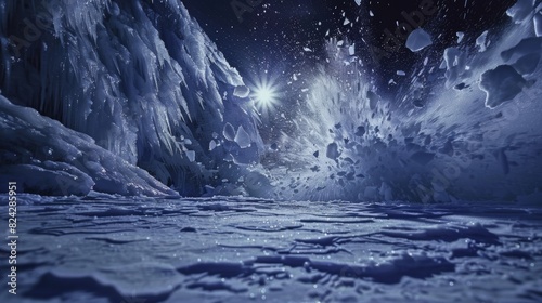 A symphony of icy percussion fills the night as the frozen earth releases its pentup energy in explosive bursts. photo