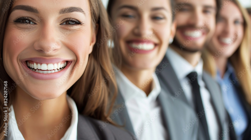 Business people close up smile posting confident. Business people close up smile posting confident.