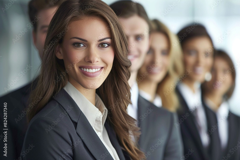 Business people close up smile posting confident. Business people close up smile posting confident.