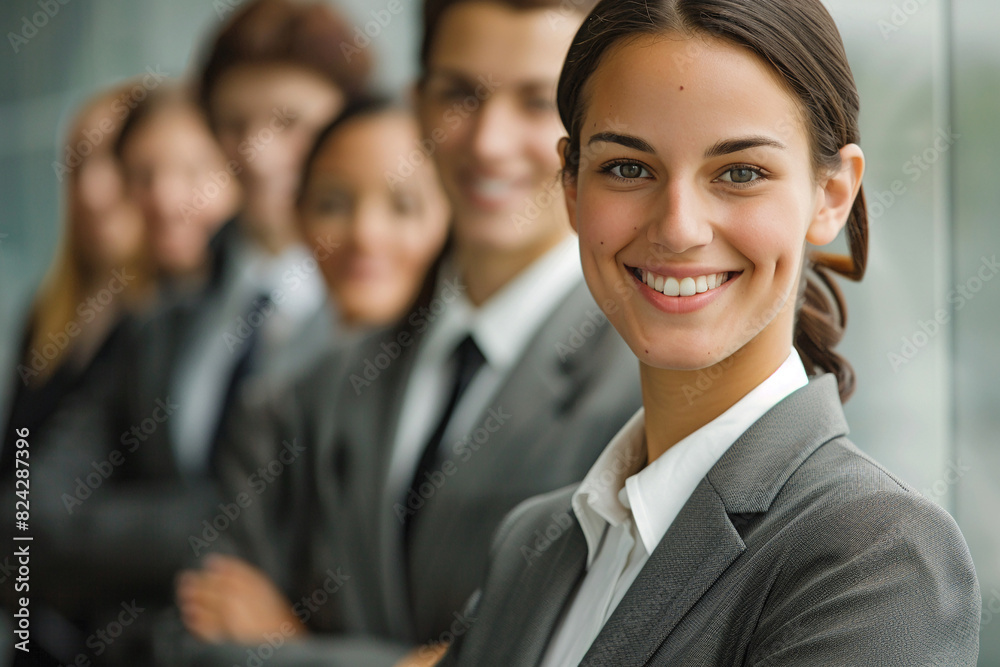 Business people close up smile posting confident. Business people close up smile posting confident.