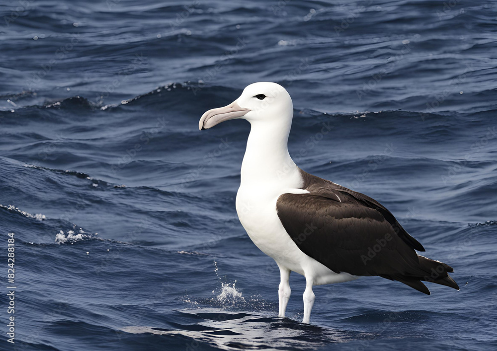White-capped Mollymawk Albatross in Australasian waters. White-capped Mollymawk Albatross in Australasian waters.