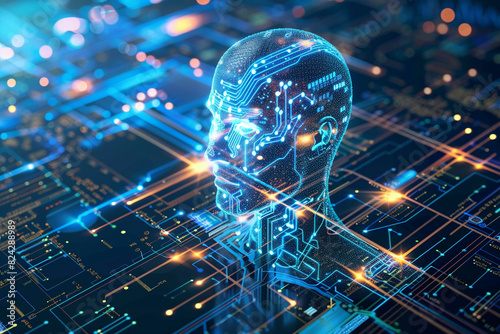 Obraz na płótnie generative ai overview for project managers fund invetment and data analysis. w salonie