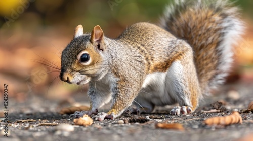 A close-up portrait of a squirrel