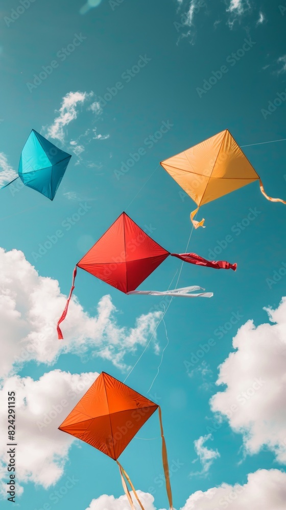 International kite day concept with copy space area for text International kite day concept with copy space area for text