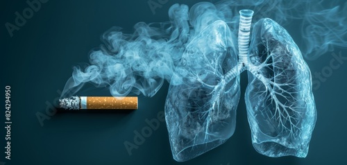 Lung disease from smoking, Respiratory illness, Poor air quality, Unhealthy lungs, Lung health photo