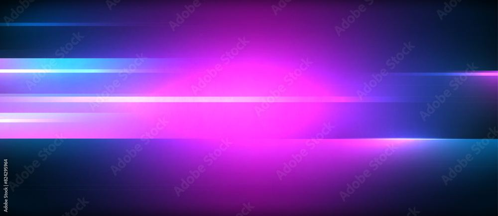 Neon dynamic diagonal light rays background. Techno digital geometric concept design for wallpaper, banner, presentation, background