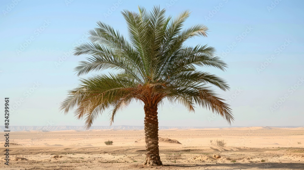 Desert Oasis Majestic Date Palm Laden with Ripe Dates Desert Oasis Majestic Date Palm Laden with Ripe Dates
