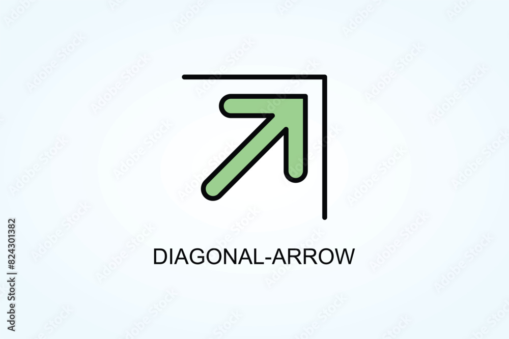 Diagonal Arrow Vector  Or Logo Sign Symbol Illustration