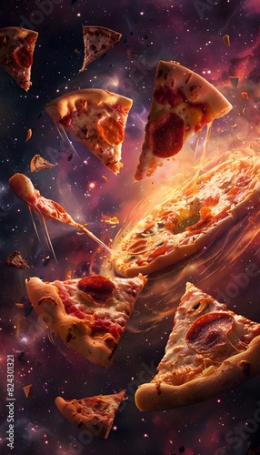 Cosmic Pizza Explosion in Interstellar Debris Field