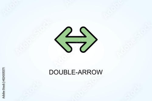 Double Arrow Vector  Or Logo Sign Symbol Illustration