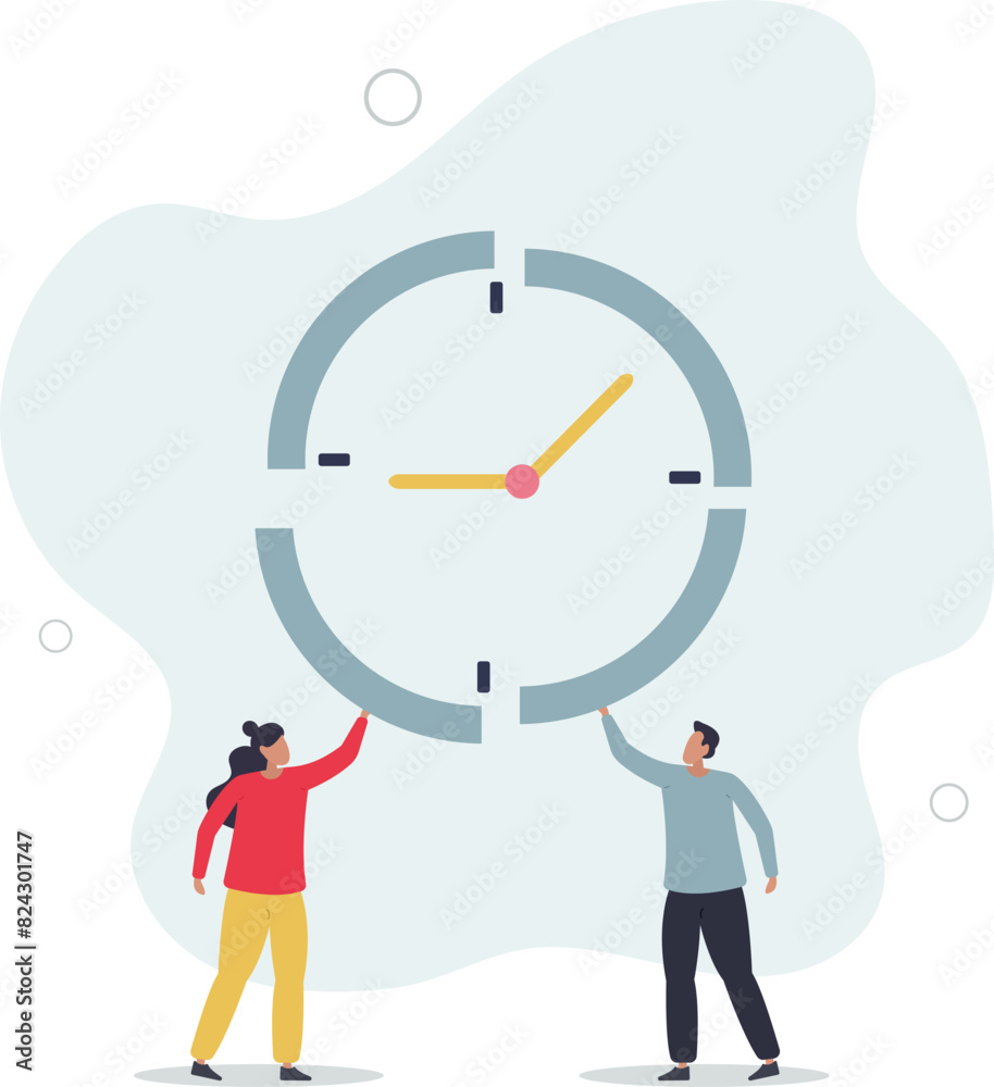 Time management or project management to control team.flat vector illustration. Time management or project management to control team.flat vector illustration.