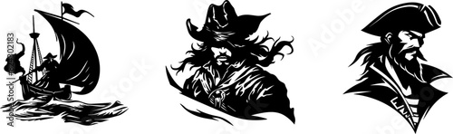 Majestic Pirate Ship Sailing Through the High Seas With Fearless Captain