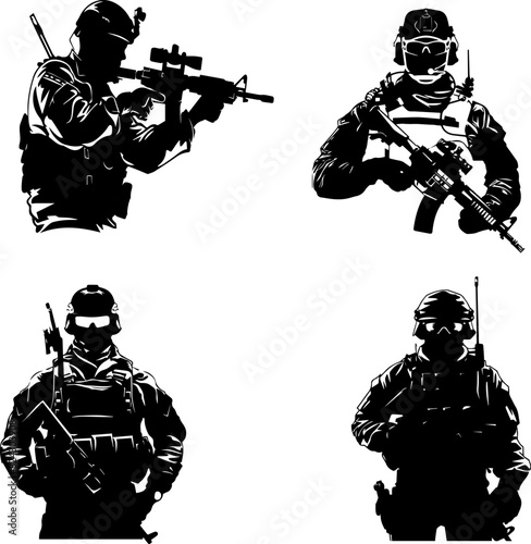 Special Forces Silhouettes, The Unsung Heroes of Tactical Missions