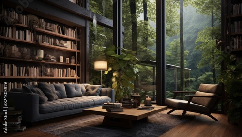 Urban Oasis Transforming Your Living Room with Plants and Books