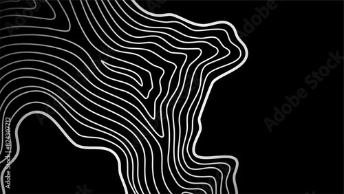 Topographic map contour background. topographic contour wallpaper. contour lines background. abstract wavy background. 