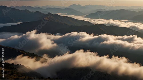 Low clouds, Khyber Pakhtunkhwa, Pakistan.generative.ai  photo