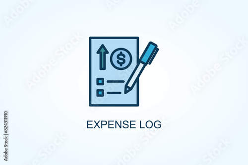 Expense Log vector  or logo sign symbol illustration
