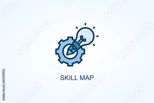 Skill Map vector  or logo sign symbol illustration
