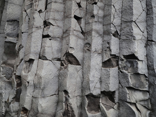 rock textures columnar basalt cracked