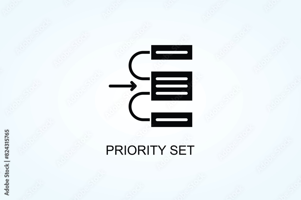 Priority Set Vector Or Logo Sign Symbol Illustration Priority Set Vector Or Logo Sign Symbol Illustration