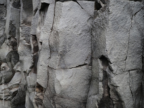 rock textures columnar basalt closeup