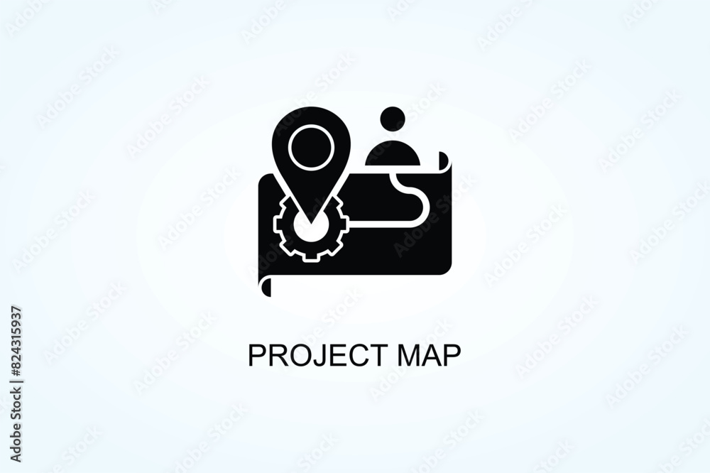 Project Map Vector Or Logo Sign Symbol Illustration Project Map Vector Or Logo Sign Symbol Illustration