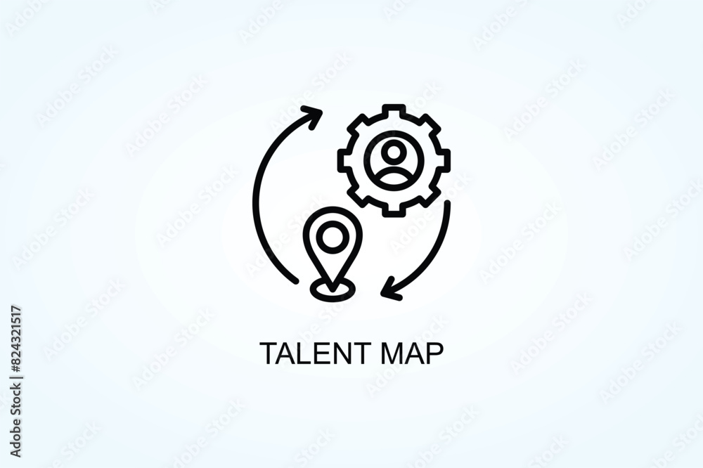 Talent Map Vector Or Logo Sign Symbol Illustration Talent Map Vector Or Logo Sign Symbol Illustration