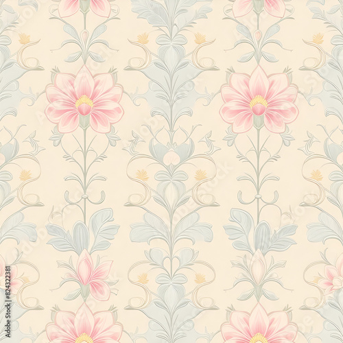 Wallpaper Mural seamless floral background Torontodigital.ca