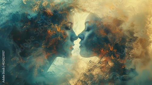 A shared dream, representing the hopes, aspirations, and intertwined futures that love envisions. stock image