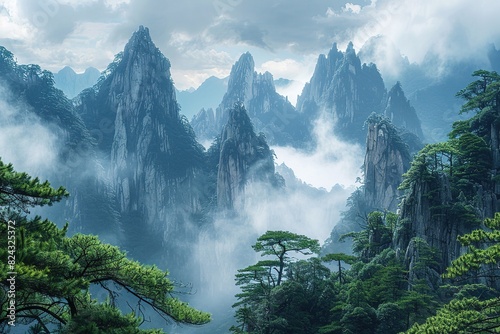 Clouds and Mists of Mount Huangshan photo
