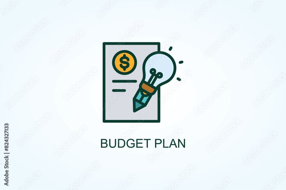 Budget Plan Vector Or Logo Sign Symbol Illustration Budget Plan Vector Or Logo Sign Symbol Illustration