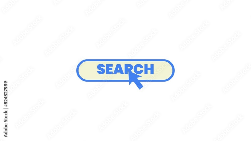 search bar on click with pointer, 4k animation alpha channel search bar on click with pointer, 4k animation alpha channel